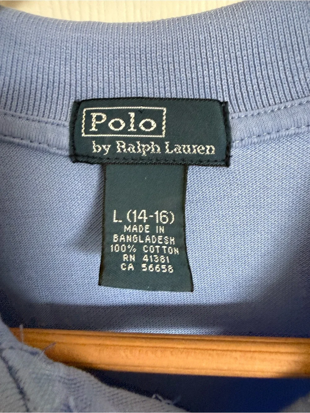 Boys Polo Ralph Lauren Blue Golf Polo Short Sleeve Shirt Size L